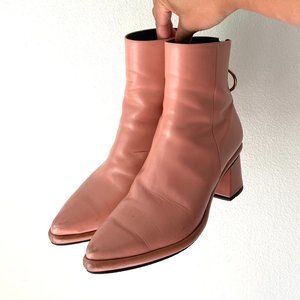 Reike Nen pink leather ring ankle boot
